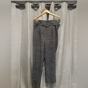 Express Black and White Print Women's Trousers